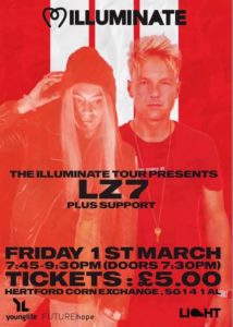 promotional material for the LZ7 gig